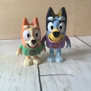 Disney  Bluey And  JR Bingo Heeler Action Figure Cartoon Dog Toys